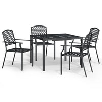 Set da Pranzo da Giardino 5 pz in Acciaio Antracite 3188000