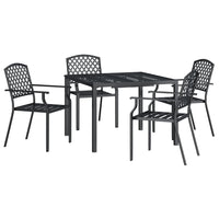 Set da Pranzo da Giardino 5 pz in Acciaio Antracite 3188000