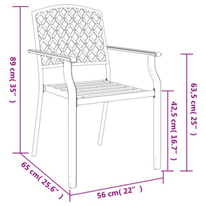 Set da Pranzo da Giardino 7 pz in Acciaio Antracite 3188003