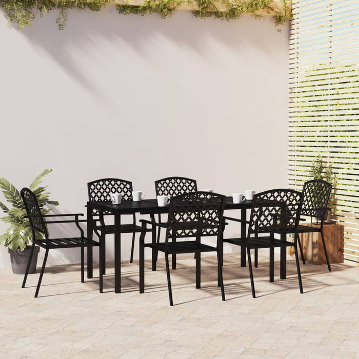 Set da Pranzo da Giardino 7 pz in Acciaio Antracite 3188003