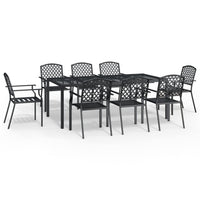 Set da Pranzo da Giardino 9 pz in Acciaio Antracite 3188006