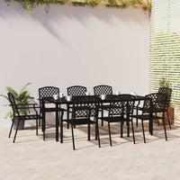 Set da Pranzo da Giardino 9 pz in Acciaio Antracite 3188006
