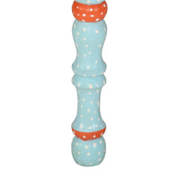 Tavolino Salotto Blu Dipinto a Mano in Legno Massello di Mango 353763