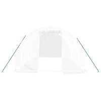 Serra con struttura in acciaio bianca 12 m² 4x3x2 m 3188050