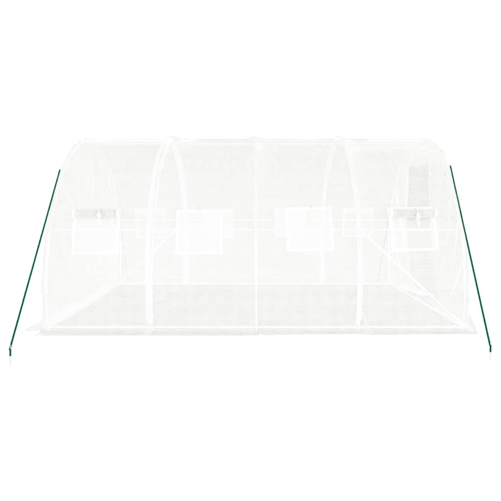 Serra con struttura in acciaio bianca 12 m² 4x3x2 m 3188050