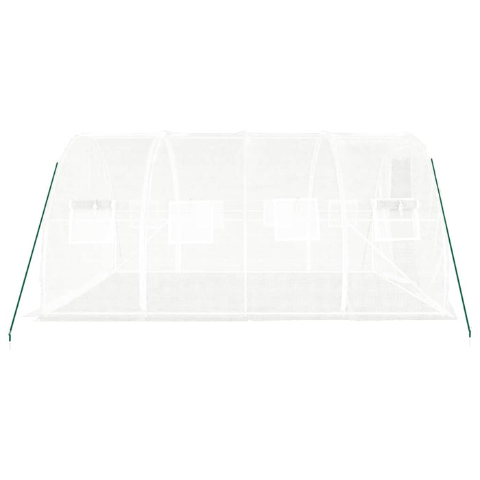 Serra con struttura in acciaio bianca 12 m² 4x3x2 m 3188050