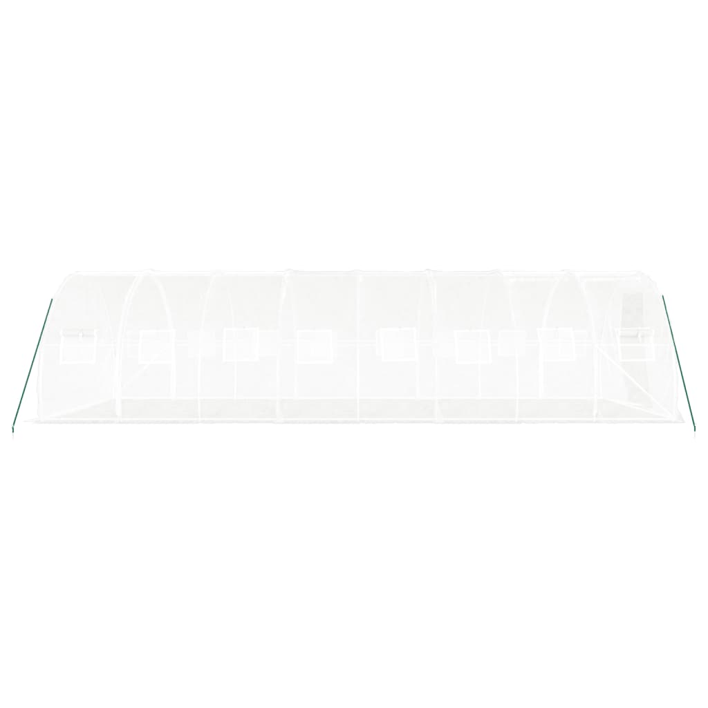 Serra con Telaio in Acciaio Bianco 24 m² 8x3x2 m 3188052