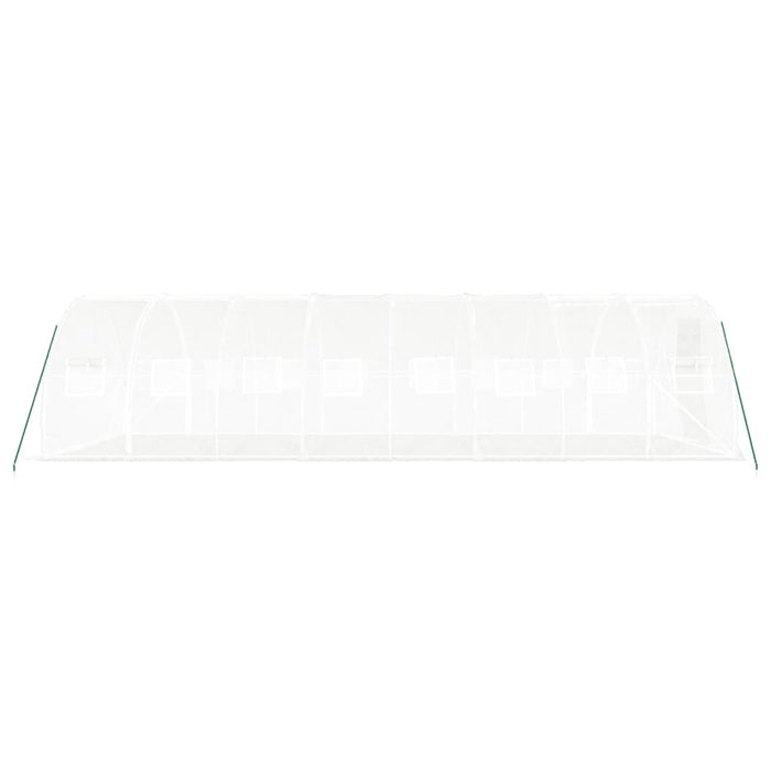 Serra con Telaio in Acciaio Bianco 24 m² 8x3x2 m 3188052