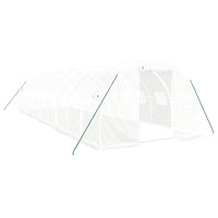 Serra con Telaio in Acciaio Bianco 30 m² 10x3x2 m 3188053