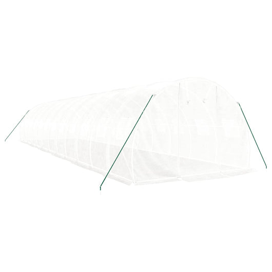 Serra tenda riparo piante fiori ortaggi con struttura in acciaio 36 m² 12 x 3 x 2 m bianco 02_0044577