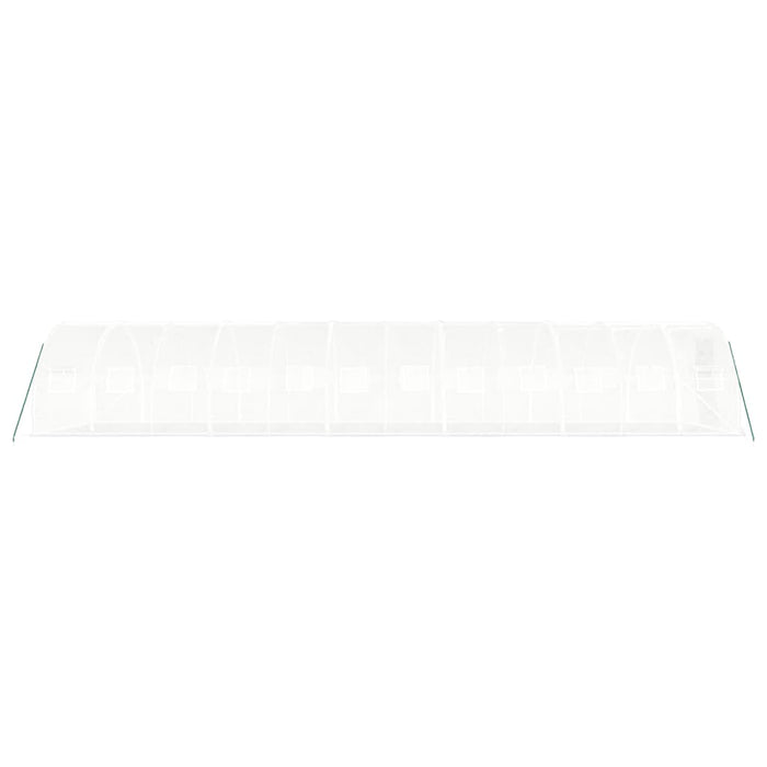 Serra con Telaio in Acciaio Bianco 36 m² 12x3x2 m