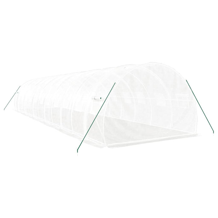 Serra con Telaio in Acciaio Bianco 36 m² 12x3x2 m