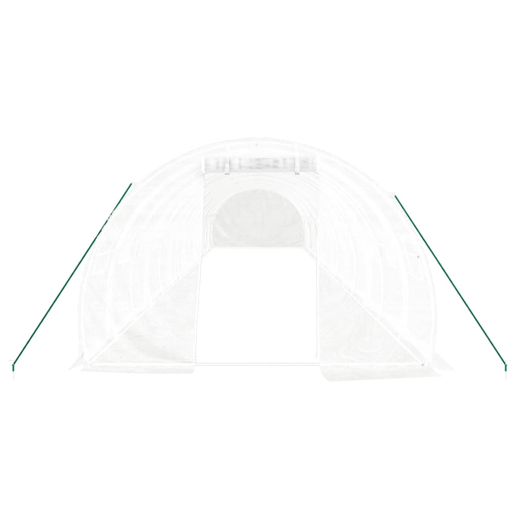 Serra con Telaio in Acciaio Bianco 42 m² 14x3x2 m 3188055