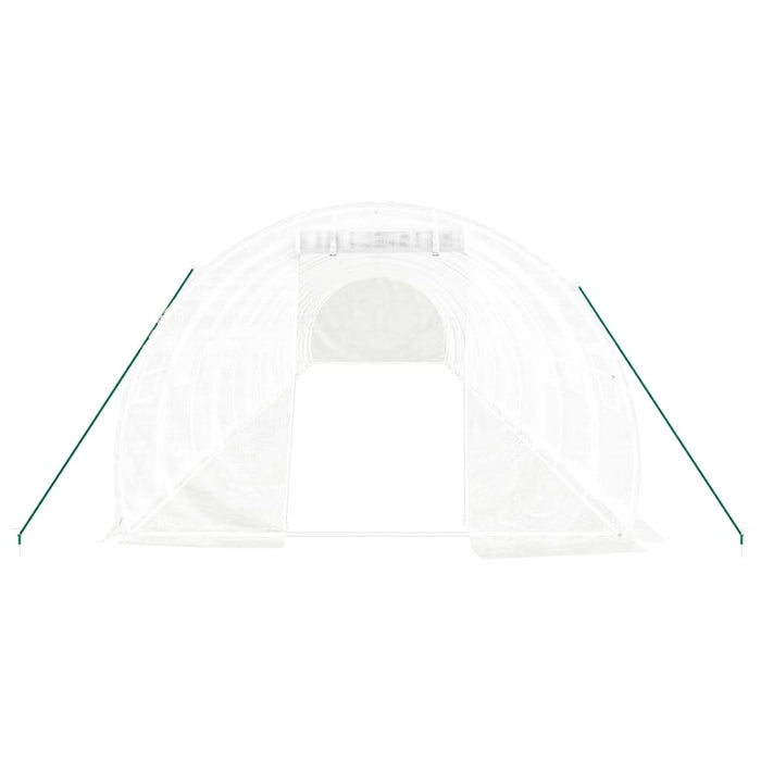 Serra con Telaio in Acciaio Bianco 42 m² 14x3x2 m 3188055