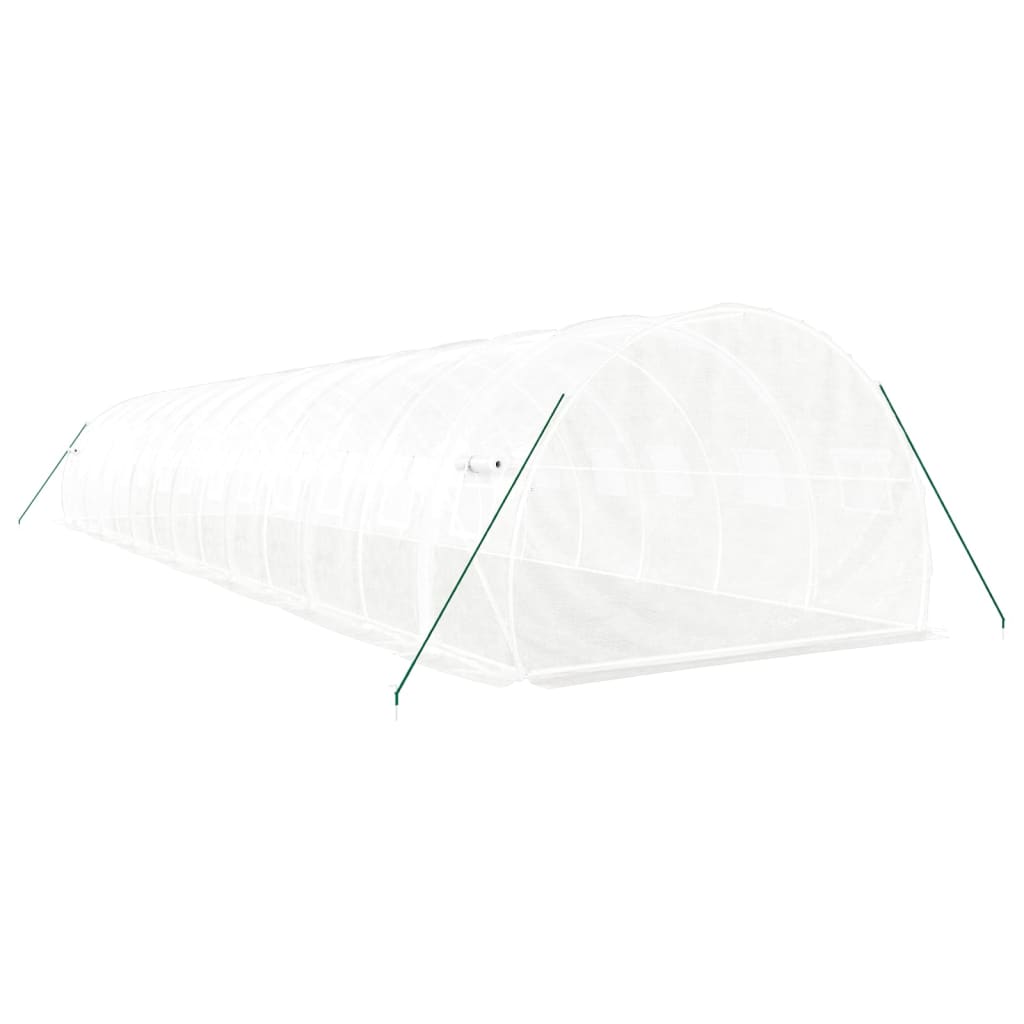 Serra con Telaio in Acciaio Bianco 42 m² 14x3x2 m 3188055