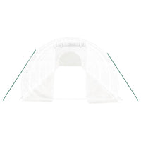 Serra con Telaio in Acciaio Bianco 48 m² 16x3x2 m