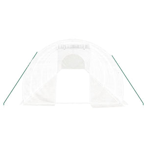 Serra con Telaio in Acciaio Bianco 48 m² 16x3x2 m