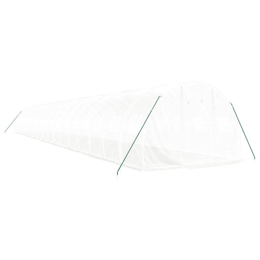 Serra tenda riparo piante fiori ortaggi con struttura in acciaio 54 m² 18 x 3 x 2 m bianco 02_0044605