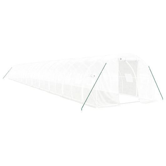 Serra tenda riparo piante fiori ortaggi con struttura in acciaio 66 m² 22 x 3 x 2 m bianco 02_0044619