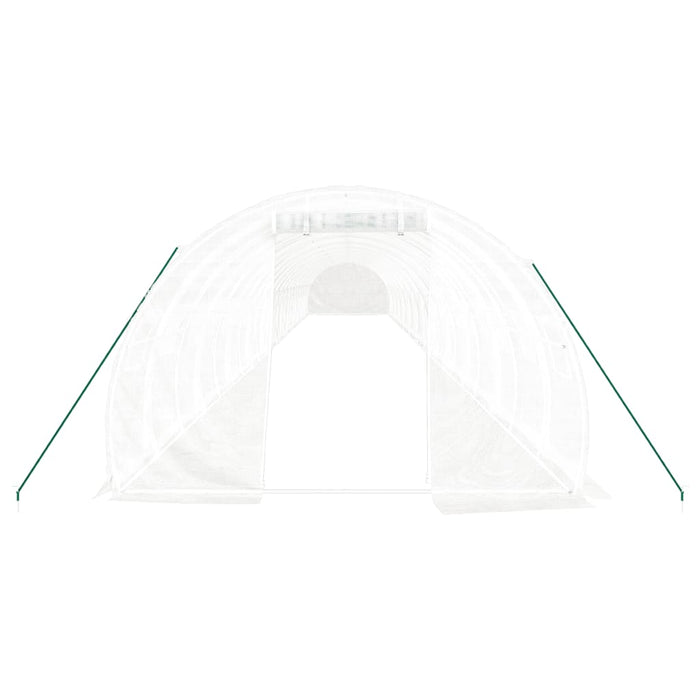 Serra con Telaio in Acciaio Bianco 72 m² 24x3x2 m 3188060