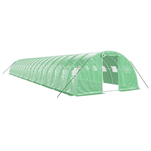 Serra tenda riparo piante fiori ortaggi con struttura in acciaio 72 m² 18 x 4 x 2 m verde 02_0044626