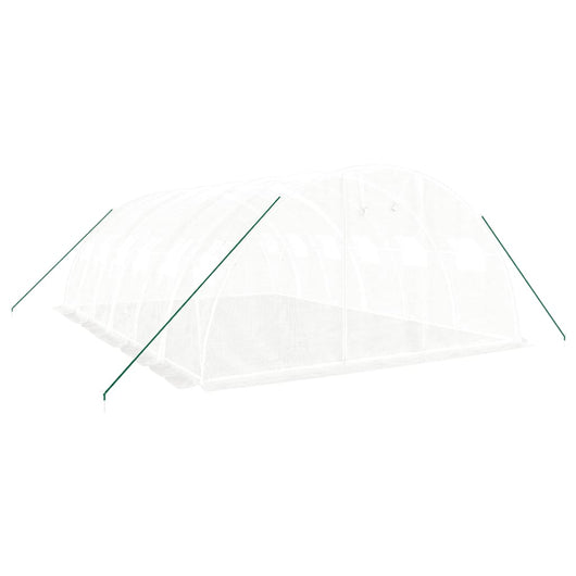 Serra tenda riparo piante fiori ortaggi con struttura in acciaio 24 m² 6 x 4 x 2 m bianca 02_0044561