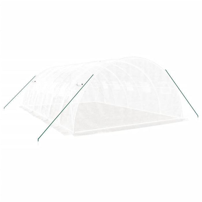 Serra con Telaio in Acciaio Bianco 24 m² 6x4x2 m 3188073