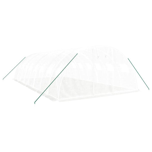 Serra tenda riparo piante fiori ortaggi con struttura in acciaio 32 m² 8 x 4 x 2 m bianca 02_0044575