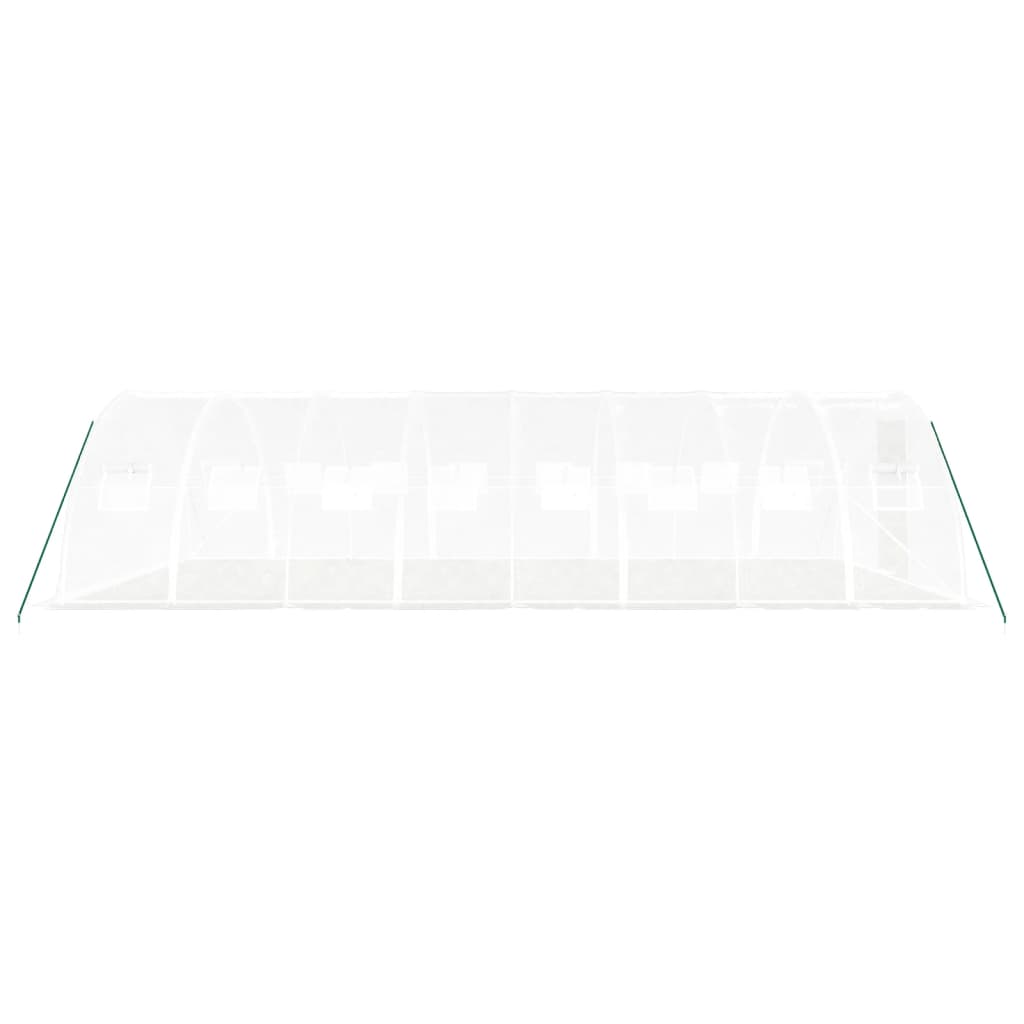 Serra con Telaio in Acciaio Bianco 32 m² 8x4x2 m