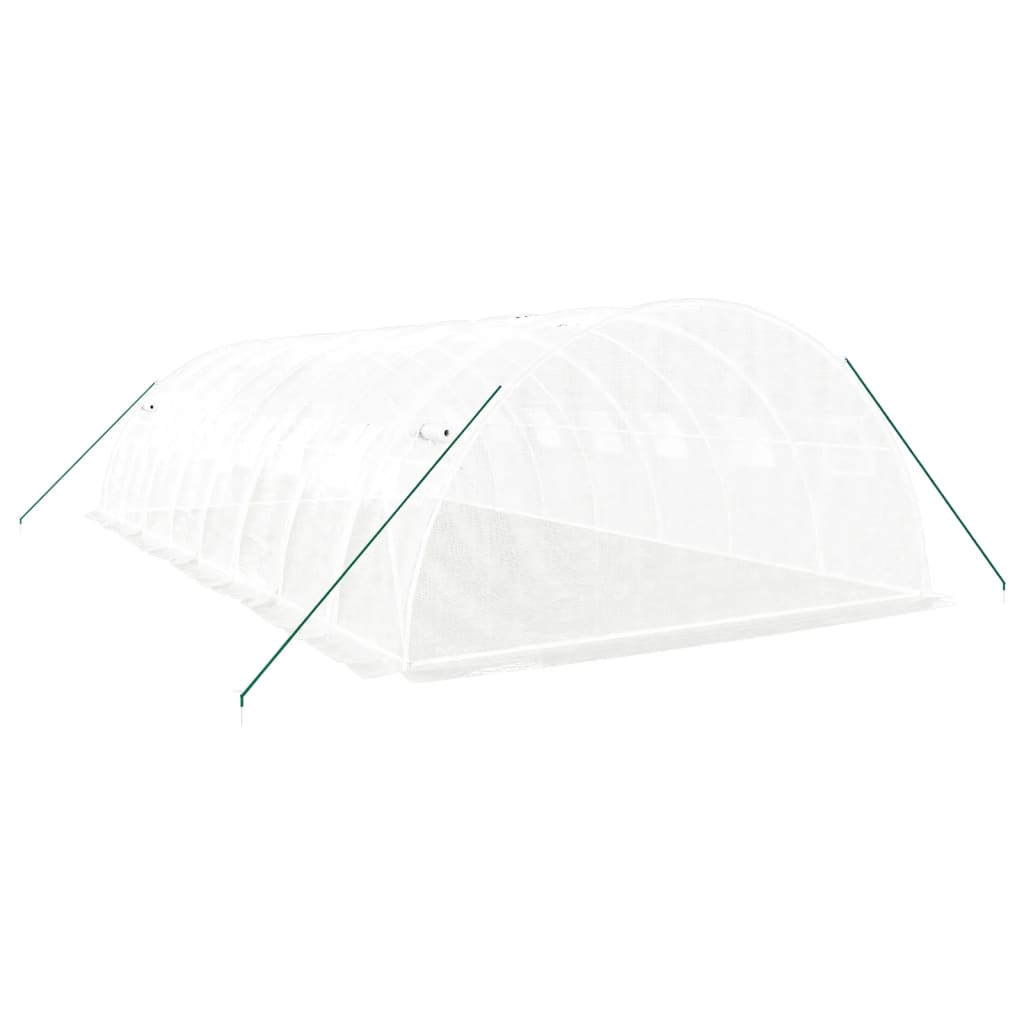 Serra con Telaio in Acciaio Bianco 32 m² 8x4x2 m