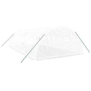 Serra con Telaio in Acciaio Bianco 32 m² 8x4x2 m