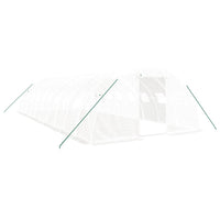 Serra con Telaio in Acciaio Bianco 40 m² 10x4x2 m