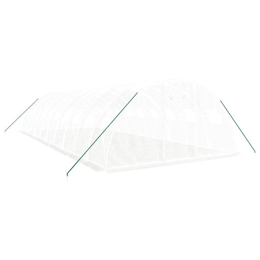 Serra tenda riparo piante fiori ortaggi con struttura in acciaio 40 m² 10 x 4 x 2 m bianco 02_0044585