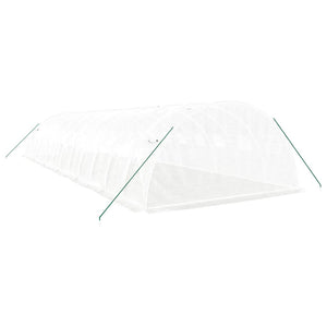 Serra con Telaio in Acciaio Bianco 48 m² 12x4x2 m 3188076