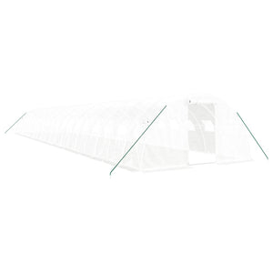 Serra con Telaio in Acciaio Bianco 80 m² 20x4x2 m