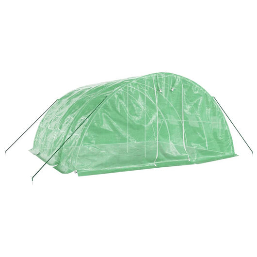 Serra tenda riparo piante fiori ortaggi con struttura in acciaio 20 m² 5 x 4 x 23 m verde 02_0044558