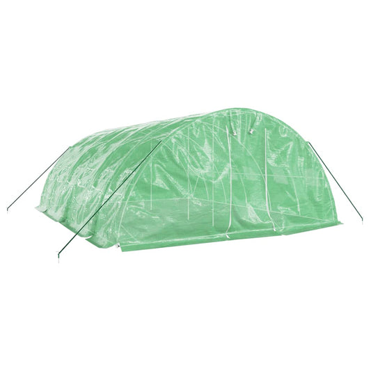 Serra tenda riparo piante fiori ortaggi con struttura in acciaio 30 m² 6 x 5 x 23 m verde 02_0044572