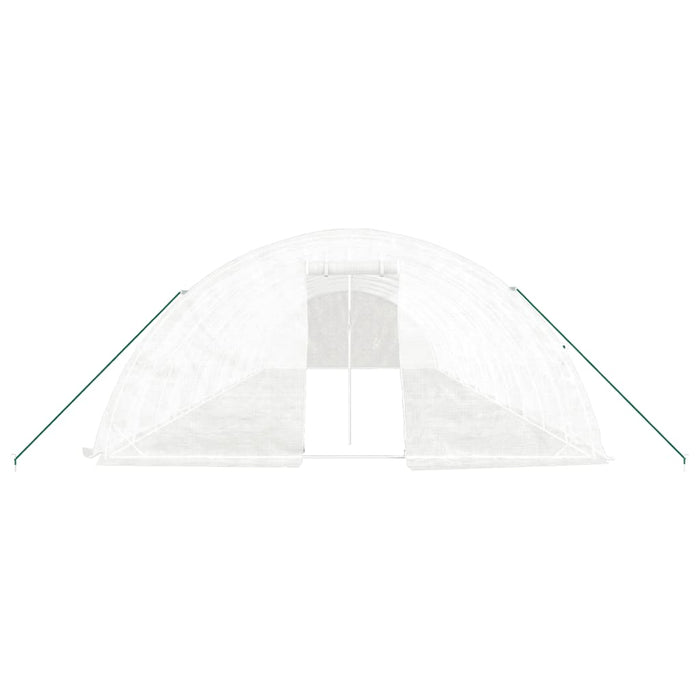 Serra con Telaio in Acciaio Bianco 70 m² 14x5x2,3 m 3188099