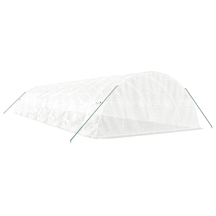 Serra con Telaio in Acciaio Bianco 70 m² 14x5x2,3 m 3188099