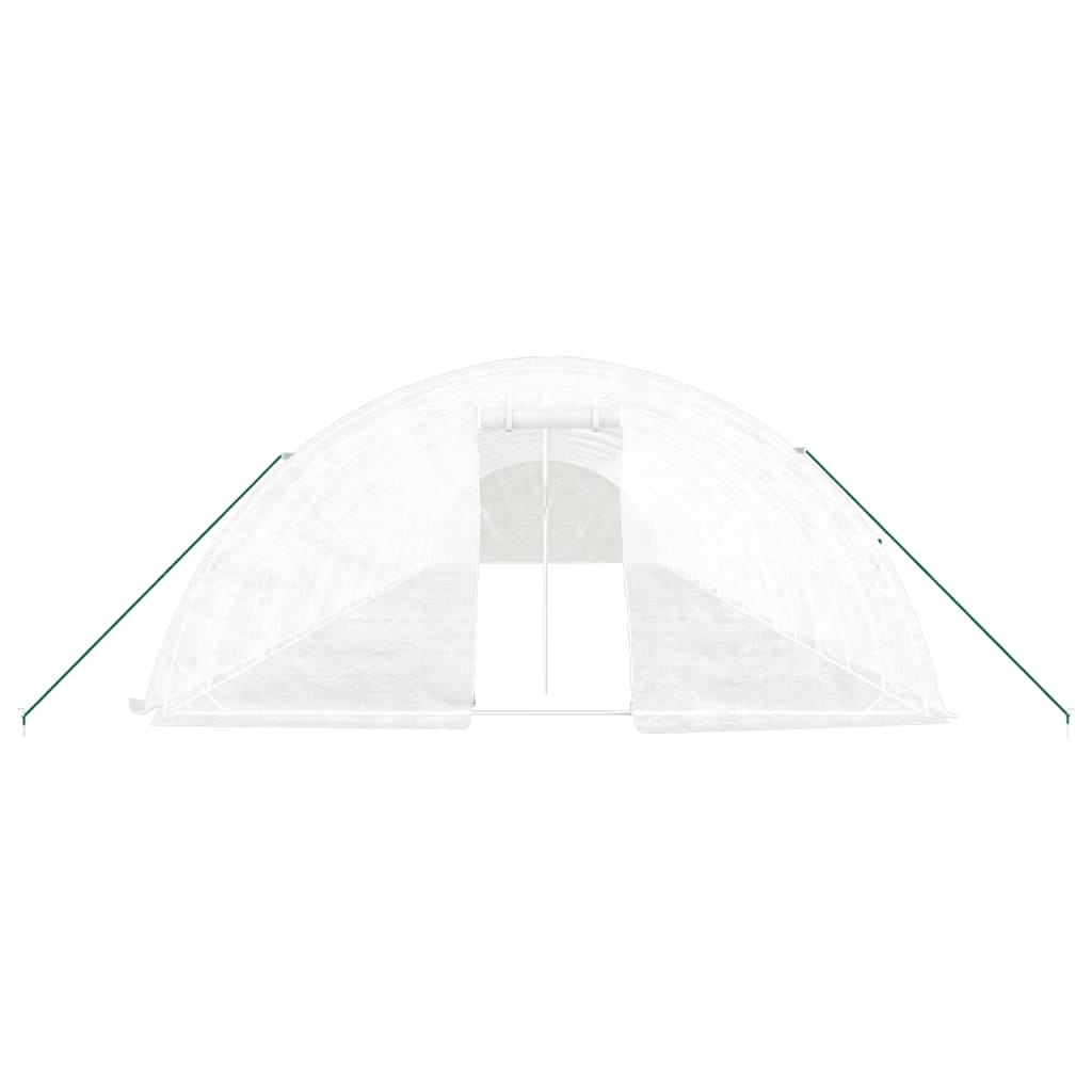 Serra con Telaio in Acciaio Bianco 90 mÂ² 18x5x2,3 m