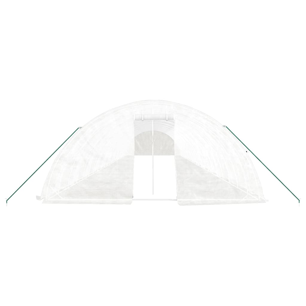 Serra con Telaio in Acciaio Bianco 110 m² 22x5x2,3 m 3188103