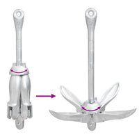 Ancora Pieghevole Argento 4 kg in Ghisa Zincata a Caldo 94270