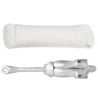 Ancora Pieghevole con Corda Argento 8 kg Ghisa Zincata a Caldo 94278