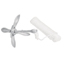 Ancora Pieghevole con Corda Argento 8 kg Ghisa Zincata a Caldo 94278