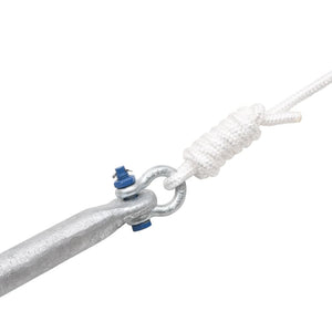 Ancora Pieghevole con Corda Argento 12 kg Ghisa Zincata a Caldo 94280