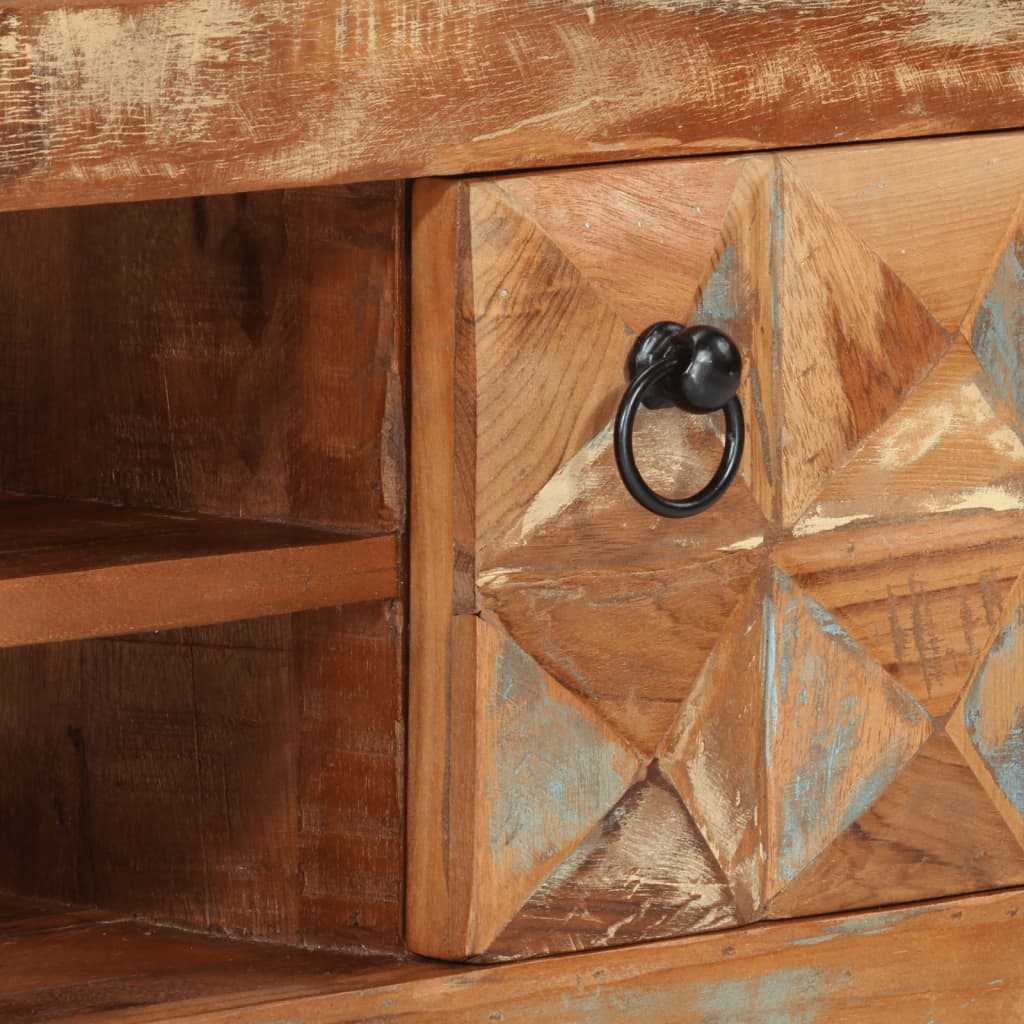 Mobile Porta TV-Mobile per TV-Credenza TV 112x30x45 cm in Legno Massello di Recupero