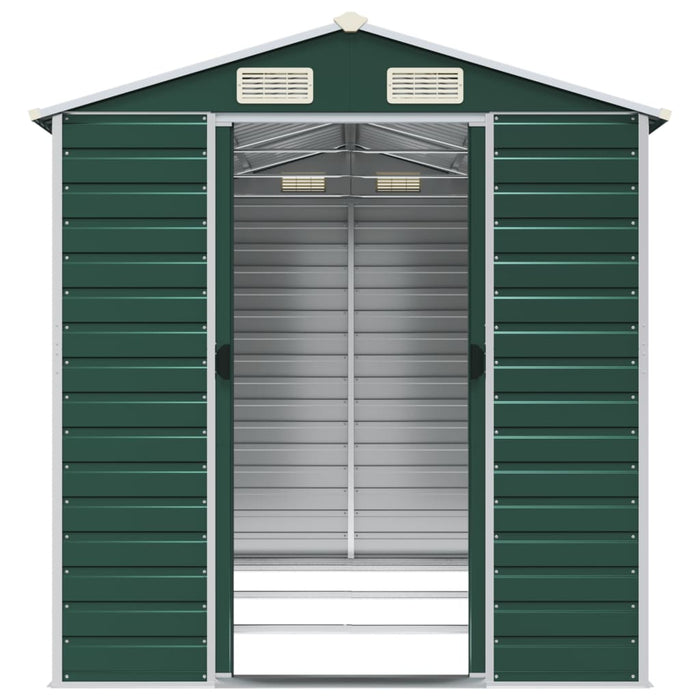 Casetta da giardino verde 191x300x198 cm in acciaio zincato 3188233