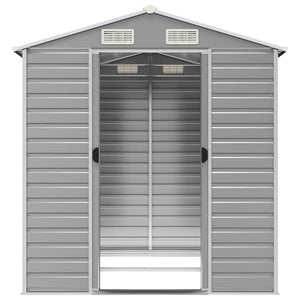 Capanno da Giardino Grigio Chiaro 191x215x198cm Acciaio Zincato