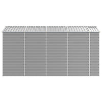 Casetta da giardino Casetta per cabine Casetta per riporre gli attrezzi Casetta per esterni Capanno per attrezzi Robusto Trasparente 191 x 385 x 198 cm Acciaio zincato Grigio 02_0022244