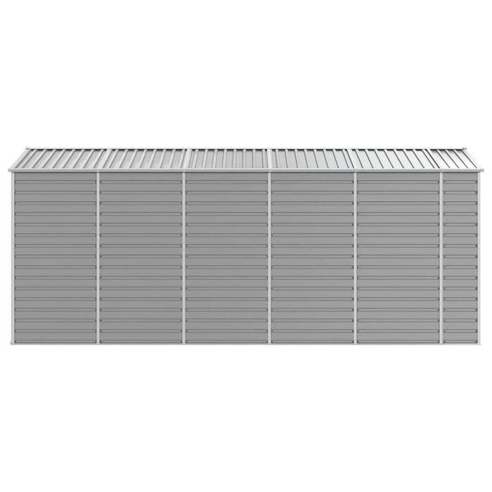 Casetta da giardino grigio chiaro 191x470x198 cm in acciaio zincato 3188246